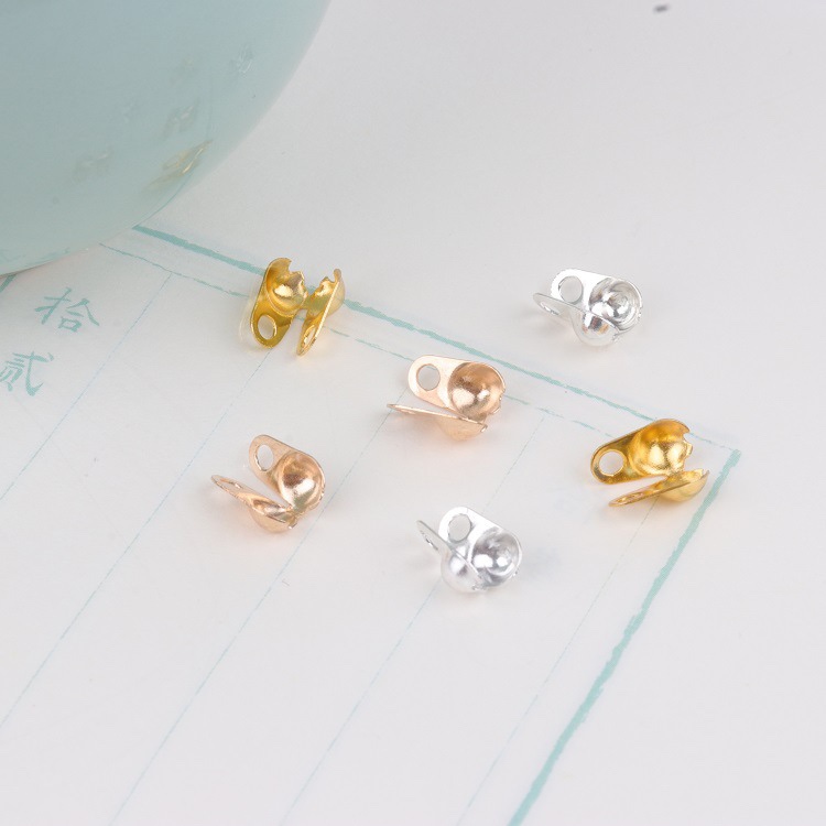 Pure copper side bag buckle bead chain bag buckle color preservation electroplated DIY ancient-style accessory 2.4mm
