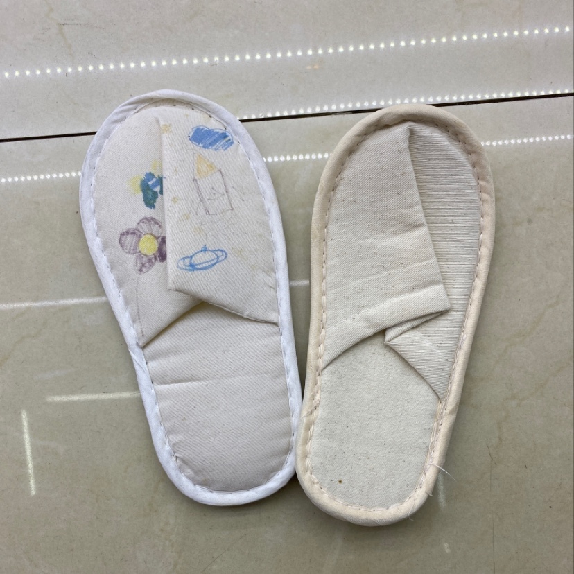 儿童益智涂色帆布拖鞋产品图