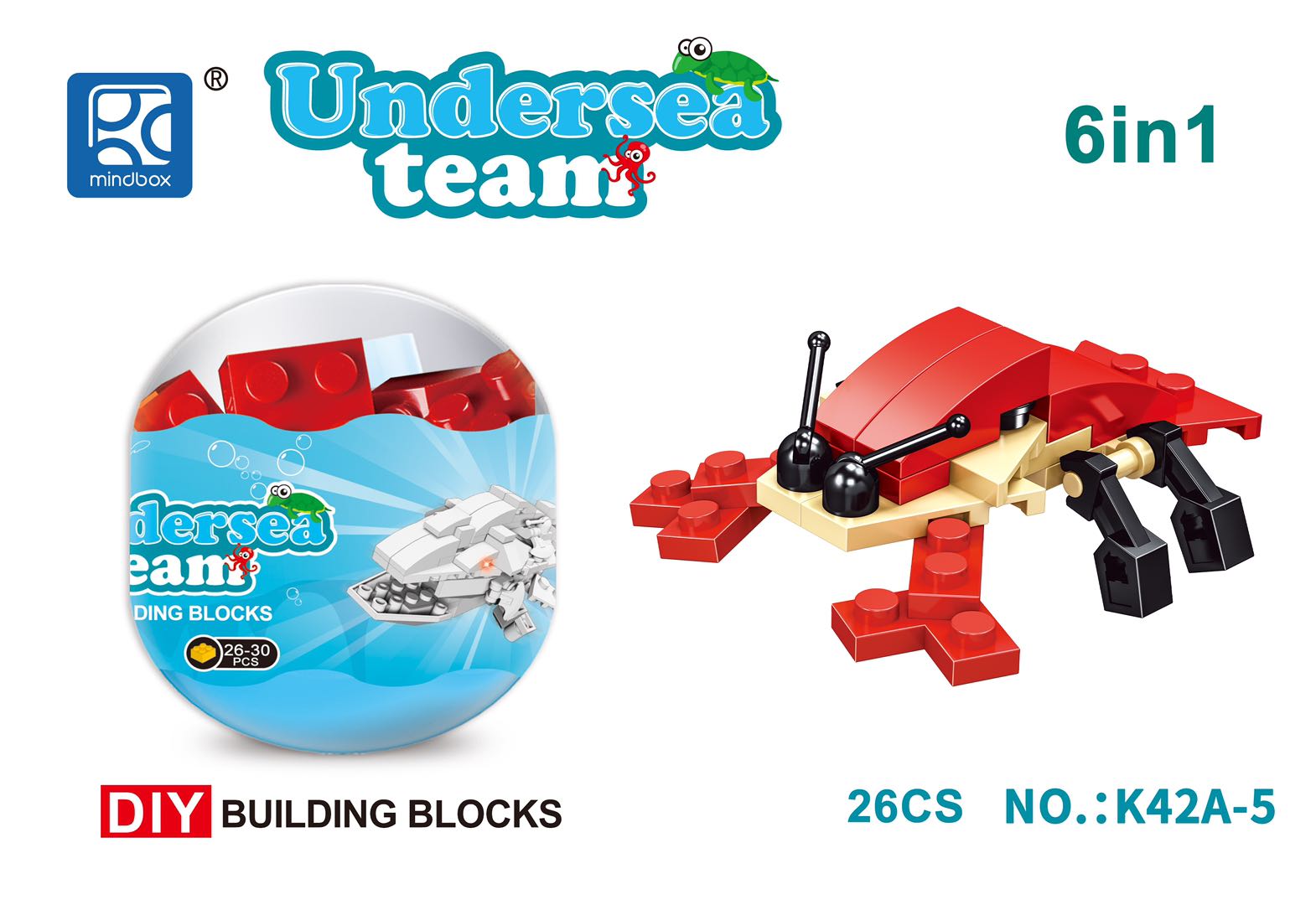 "Finding Nemo building blocks, 6 mixed combinations. Specification image
