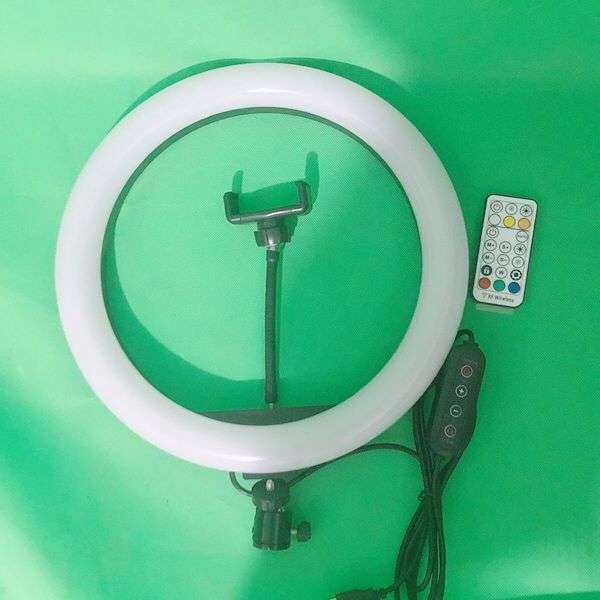 10寸rgb环形补光灯 26cm手机直播多彩美颜灯主播自拍摄影三脚架详情图8