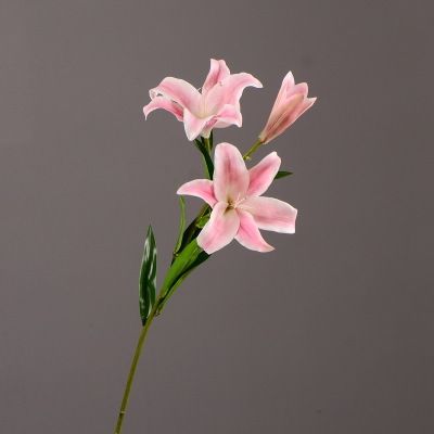 Yiwu Selection feel white perfume lily imitation flower wholesale fake flower porch decoration flower arrangement full figure