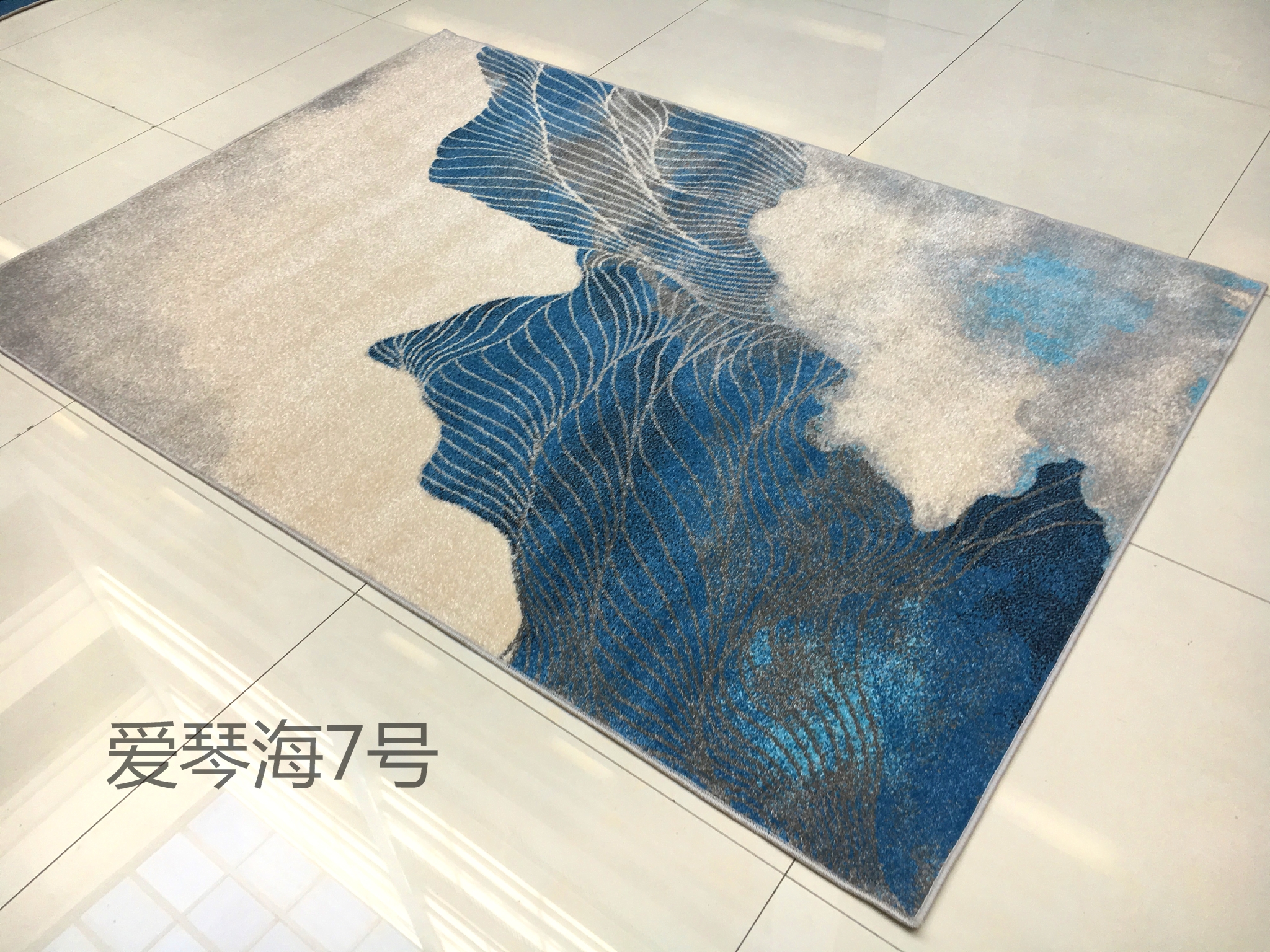 Modern and simple living room sofa, coffee table, blanket, Nordic light luxury bedroom floor mat pic 3