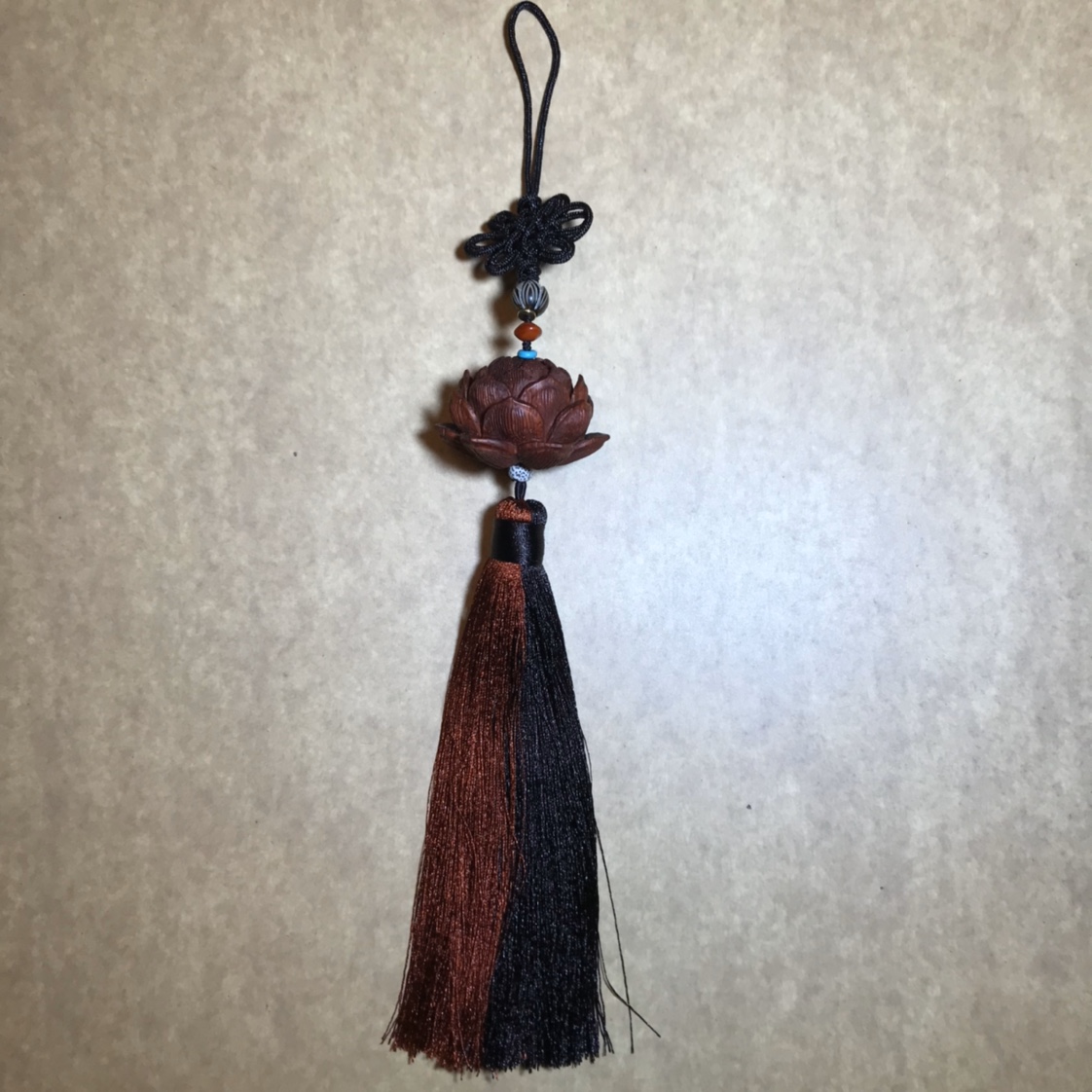 22 Purple sandalwood lotus pendant