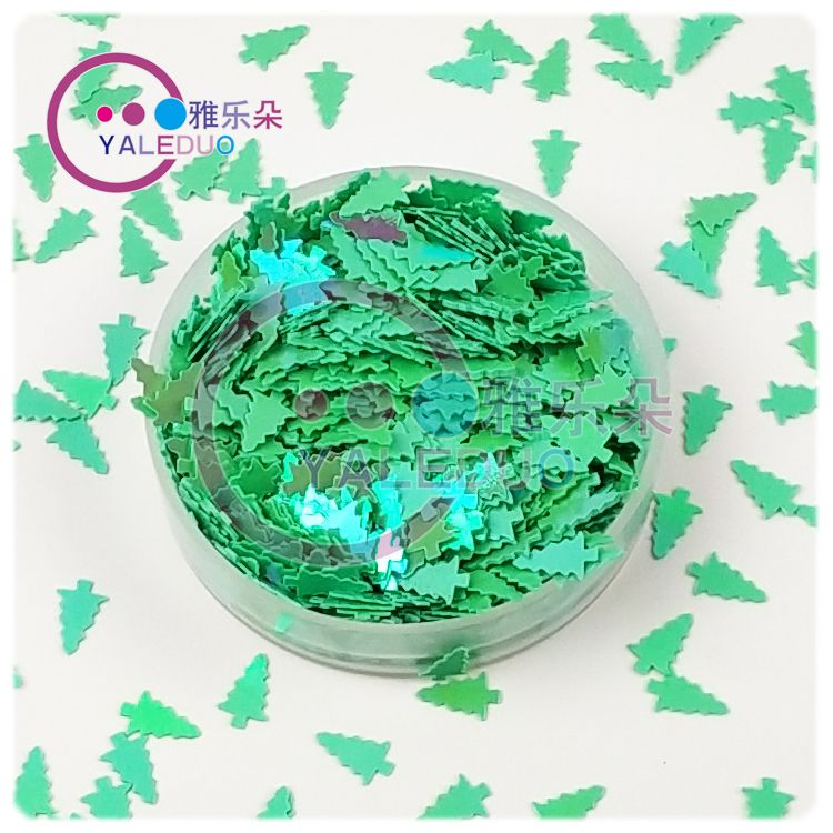 5x8mm small tree sequins, nail art, eye makeup, Christmas children's diy accessory materials, crystal shoes, hats, clothing matching Application Scenario