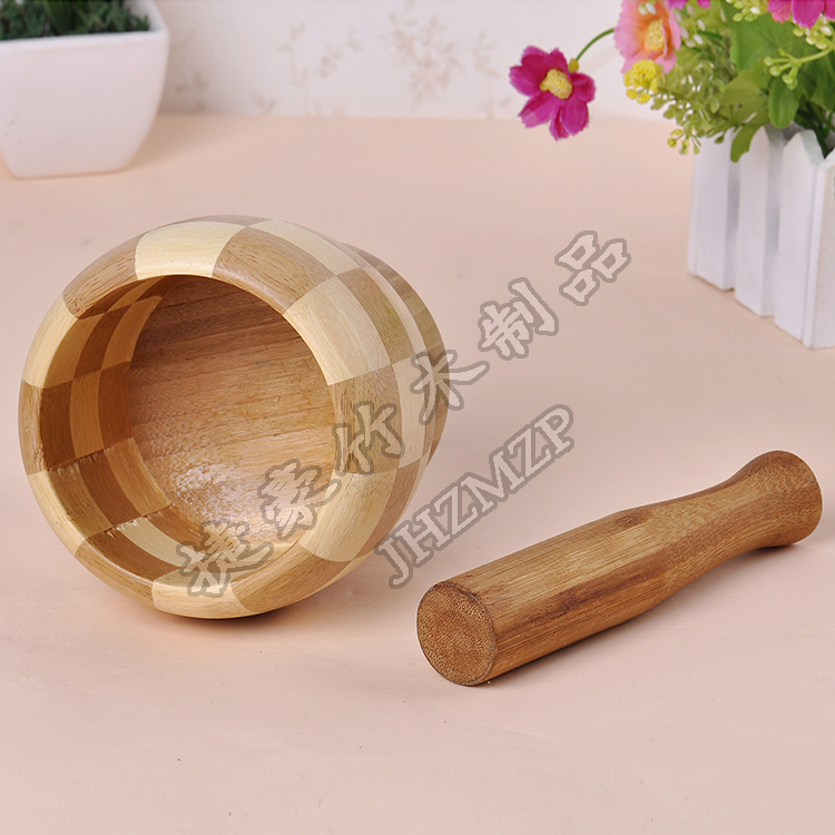 Yiwu Haohuo Jiehao medium-sized bamboo square garlic Bowl, handcrafted bamboo panel garlic bowl, garlic jar, Garlic puree ware detail image 2