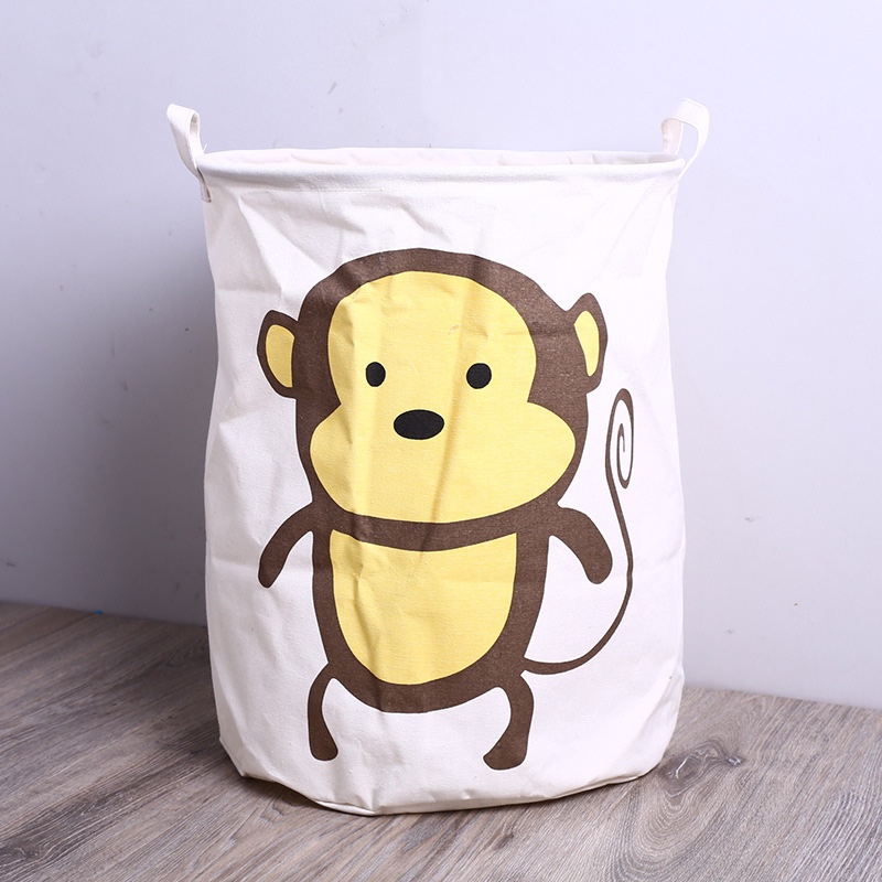 Large Fabric Cotton Linen Household Clothes Storage Basket Quilt Moving Doggy Bag Bundle Mouth Moisture-Proof Wardrobe Organizer Box Application Scenario