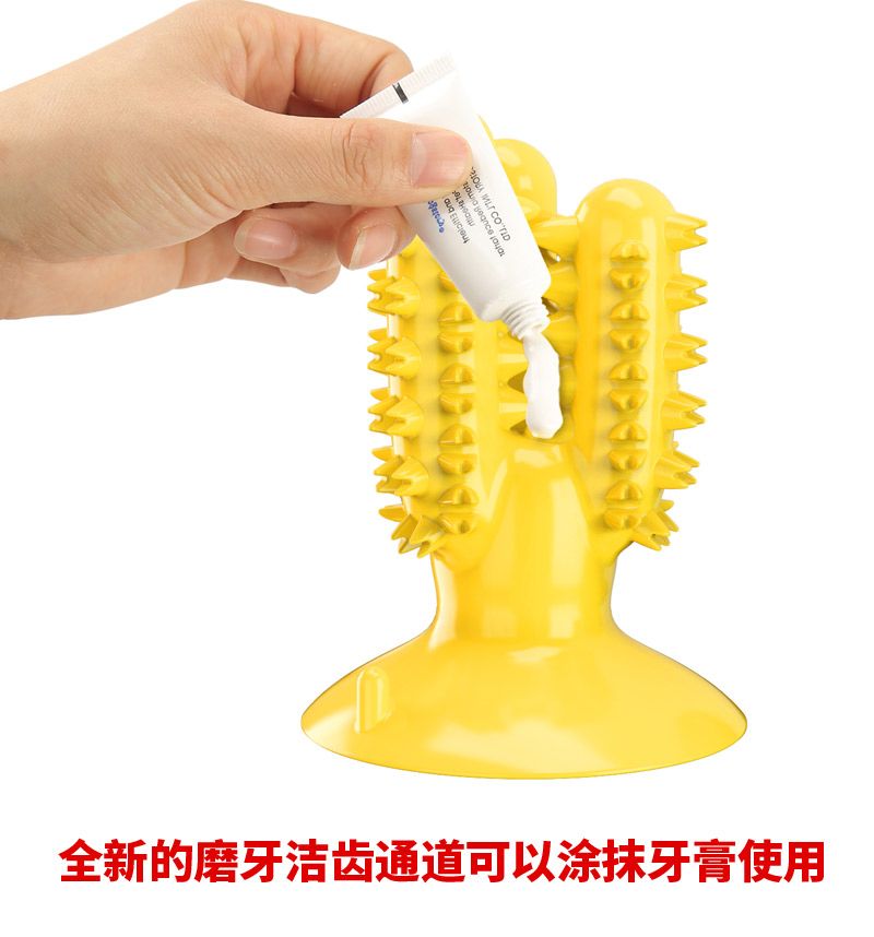 Pet products new Amazon dog toothbrush cactus dog grinding stick leaky food bite resistant Item Picture
