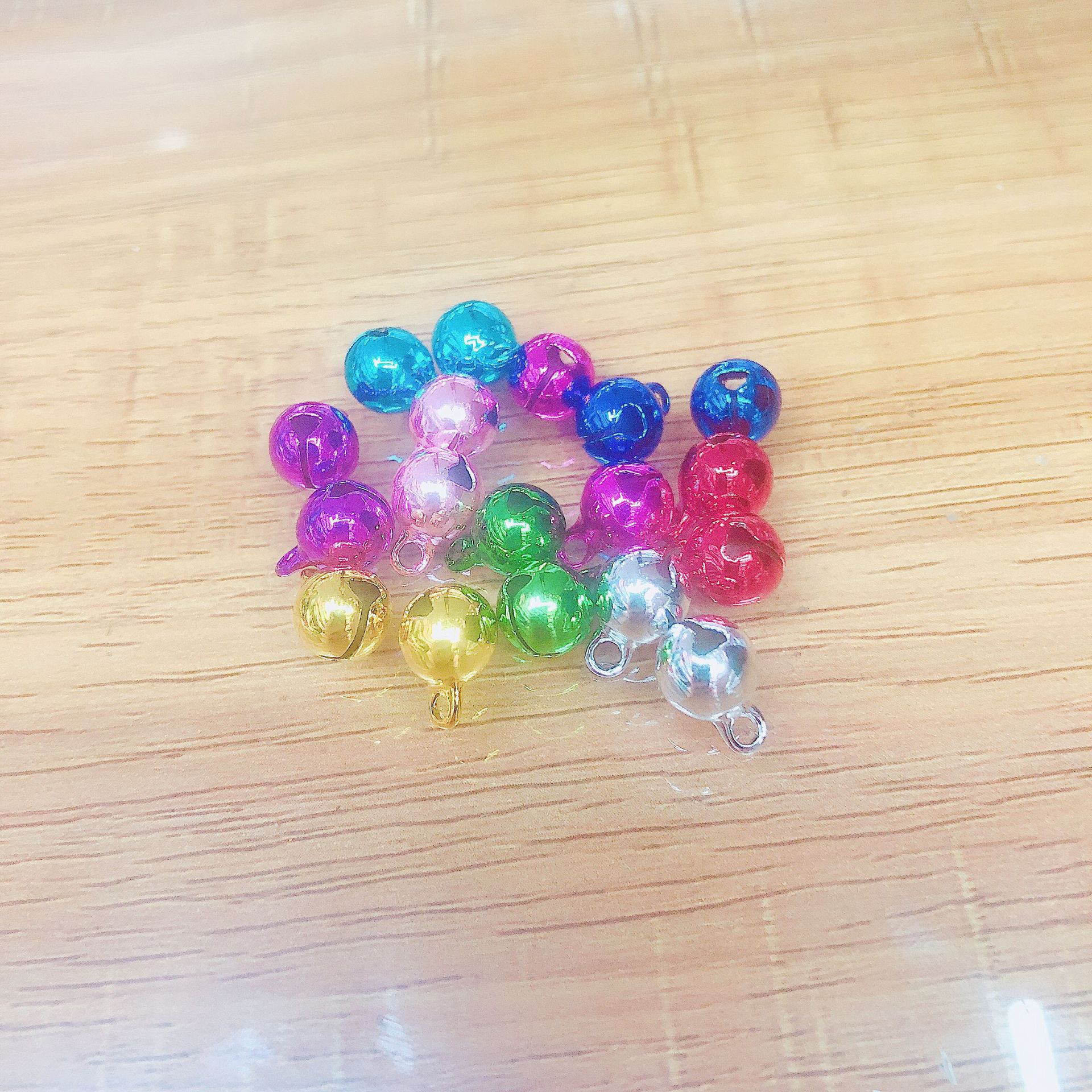 DIY manual material 08MM word bell copper bell vacuum coated color little bell pet bell thumbnail