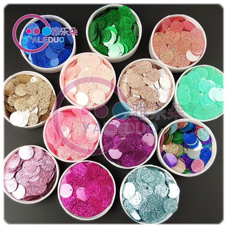 16MM gold powder round sequins and beads, diy jewelry materials, earrings, pendants, accessories, clothing sewing techniques, and auxiliary materials Item Picture