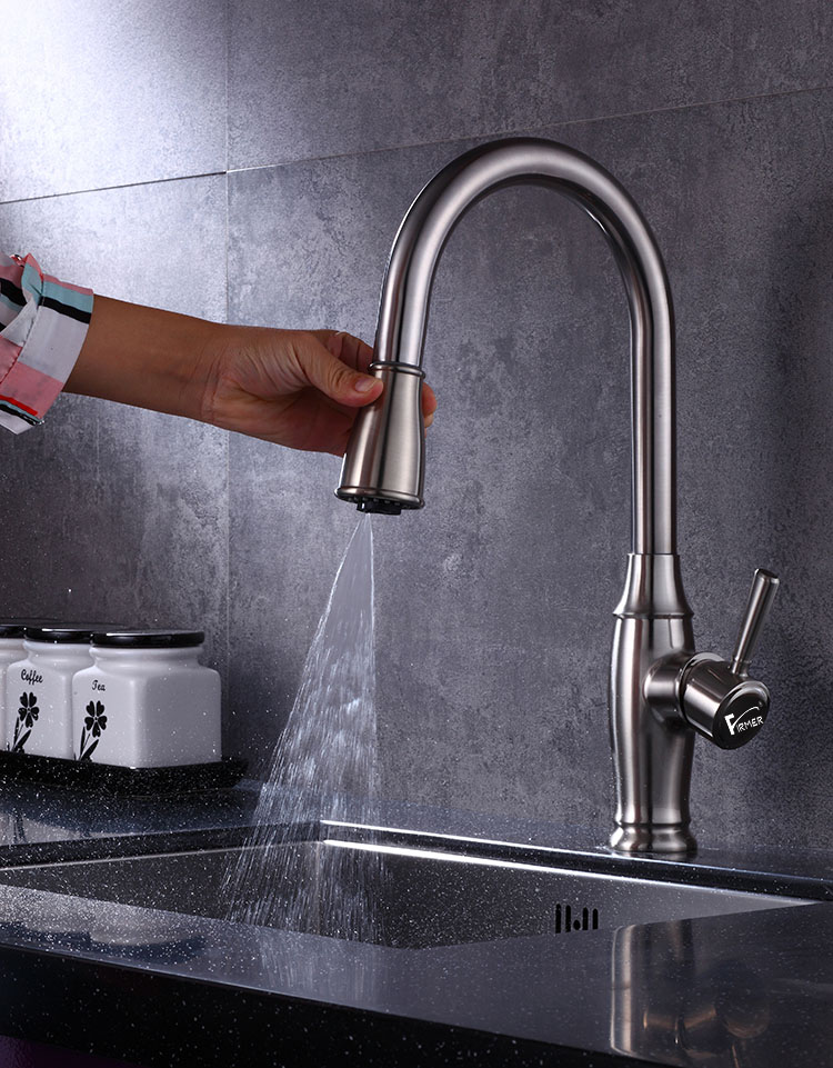 FIRMER YLN1874 new pull-out kitchen faucet, sink faucet, cold and hot water kitchen faucet detail image 6