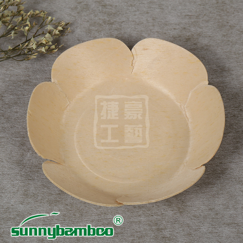 Yiwu Quality QXH petal plates, disposable plates, cake plates, decorative plates, eco-friendly original detail image 2