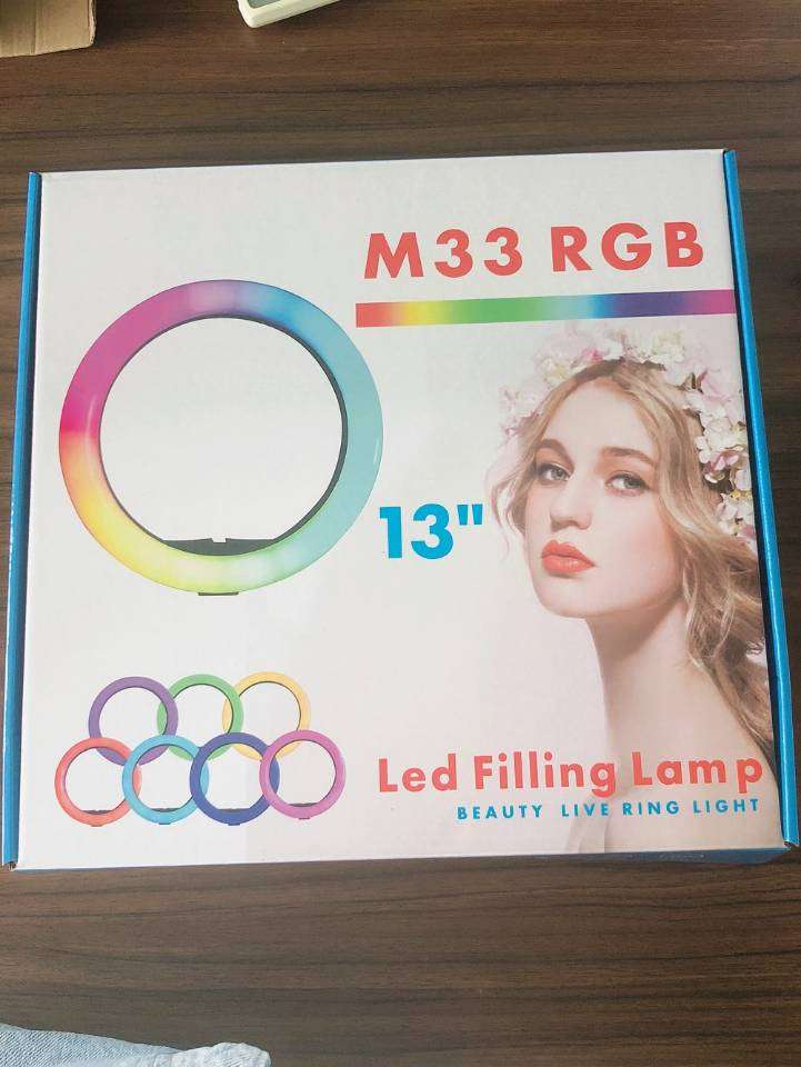 10寸rgb环形补光灯 26cm手机直播多彩美颜灯主播自拍摄影三脚架详情图10