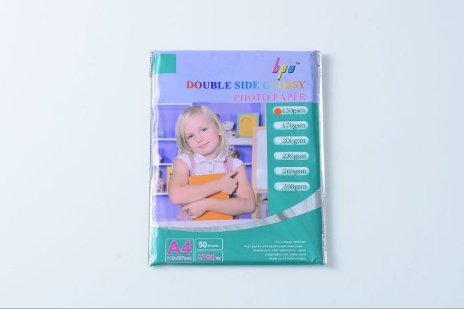 Factory Direct Sales A4*50 150G Benpu Double-Sided Printing High-Light Photo Paper High-Quality Inkjet Photo Paper