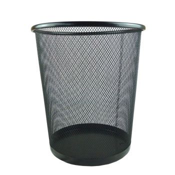 义乌好货优质时尚网状圆形铁网垃圾桶 办公室厨房废纸篓收纳桶图