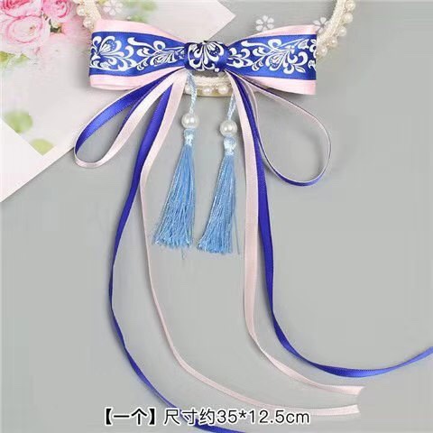 Blue and white porcelain ancient-style clips, flowing combs, and traditional Chinese style jewelry series products, fresh and cute headwear factory direct sales