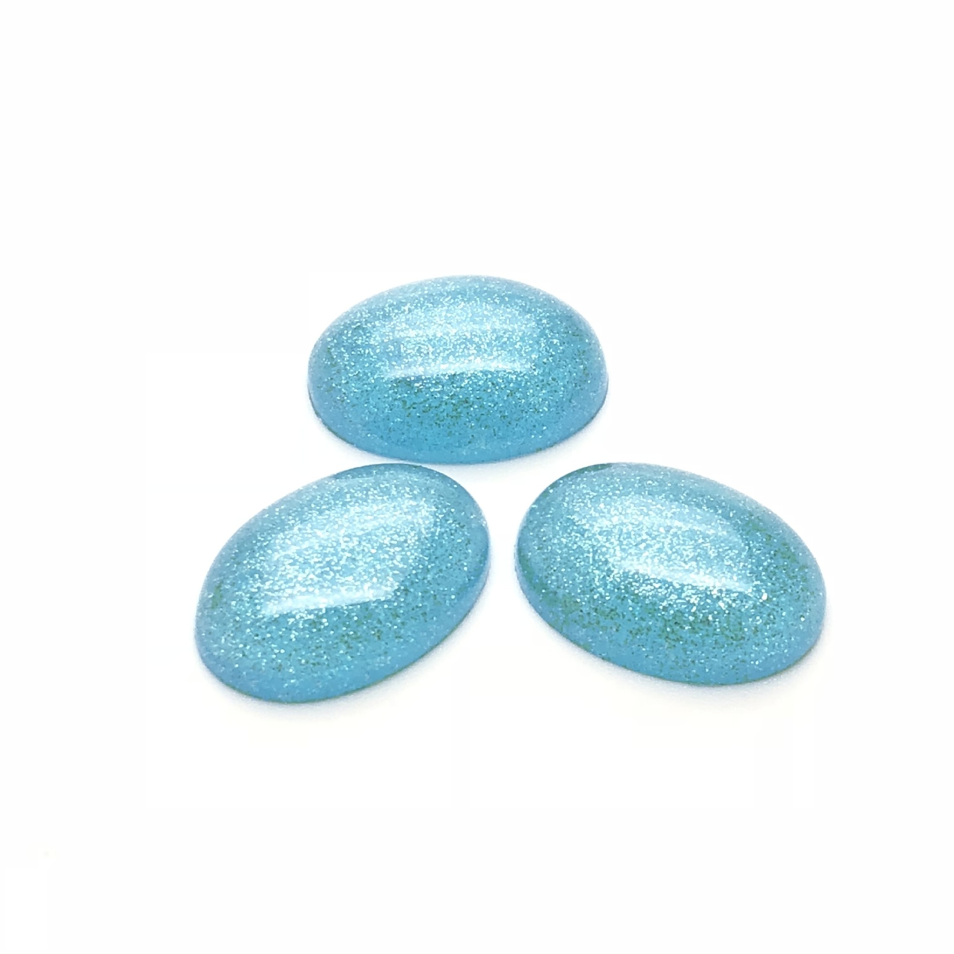 Wholesale of handmade diy materials for the new oval resin diamond flat-bottom 10*14 starry Sky series earrings, stud earrings and necklaces detail image 1