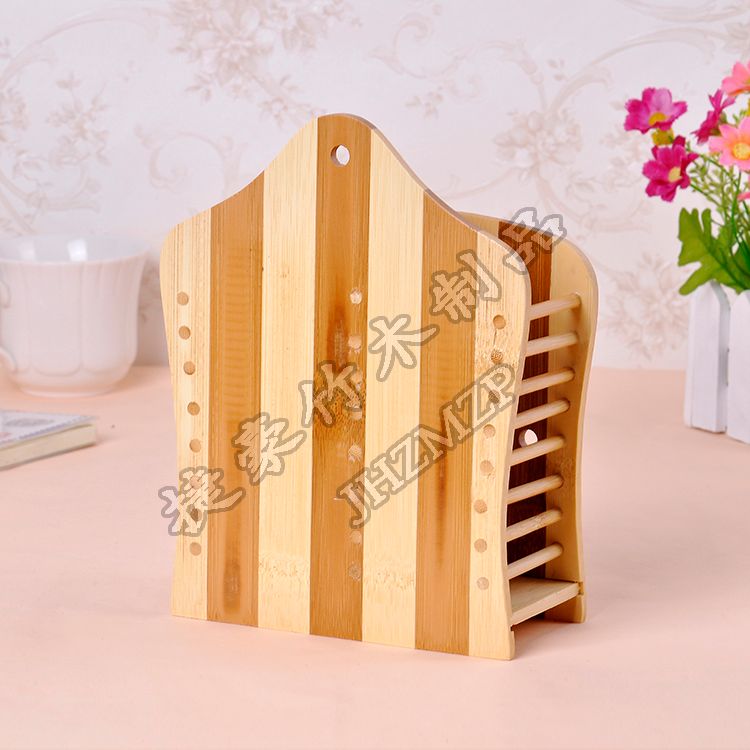 【 Jiehao Bamboo and Wood 】 Nan bamboo double-row zebra 筷笼 carbonization process 筷笼 bamboo products details Picture