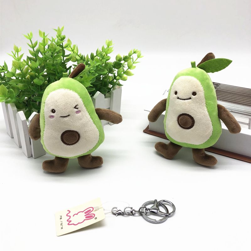 Personality fruits and vegetables stuffed doll avocado stuffed toy key chain bag pendant doll clutch machine doll