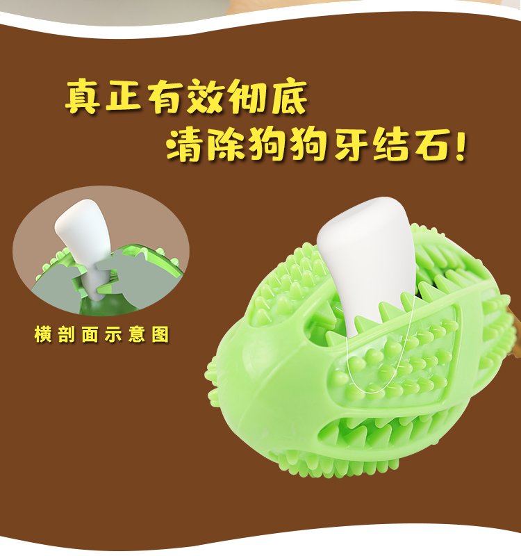 Pet products New Amazon dog toy leaky food device Dog toothbrush rubber ball grinding teeth resistant toy undefined