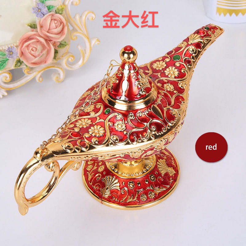 European-style imitation classical handicrafts, decorative creative ornaments, props, wishing lanterns, gifts, metal large h, Aladdin's magic lamp Application Scenario
