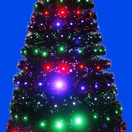 240cm red, blue, white and green all-lamp fiber tree thumbnail