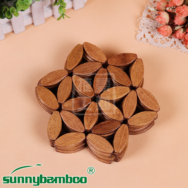 义乌好货 捷豪捷豪低价供应 竹木制各种规格隔热垫 碗垫 锅垫详情图2