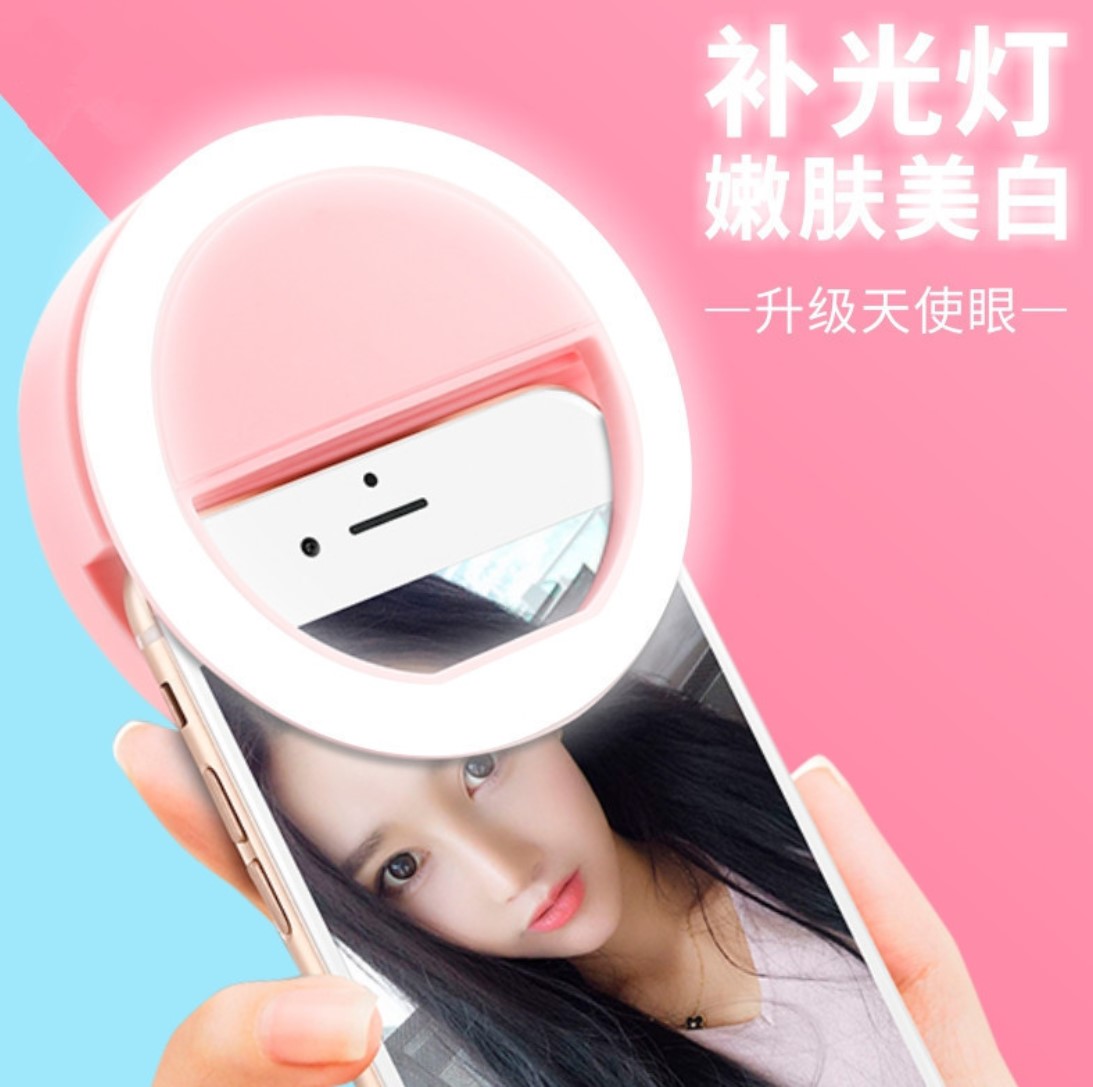 LED圆形手机补光灯直播自拍美颜灯摄影镜头闪光灯详情图4