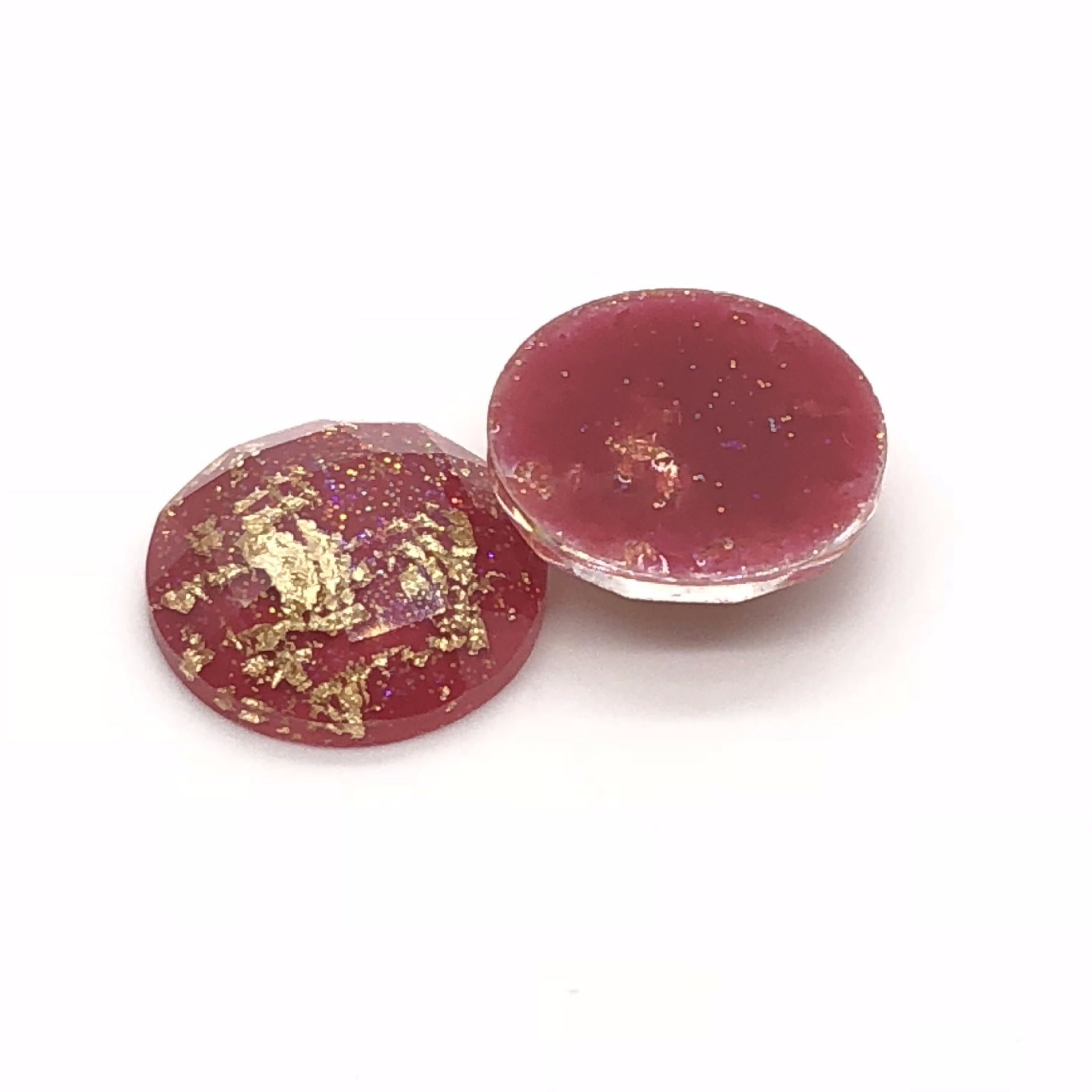 Factory direct sales of resin patch round 12mm amber gold foil ring face handmade material diy earrings and clothing accessories Application Scenario