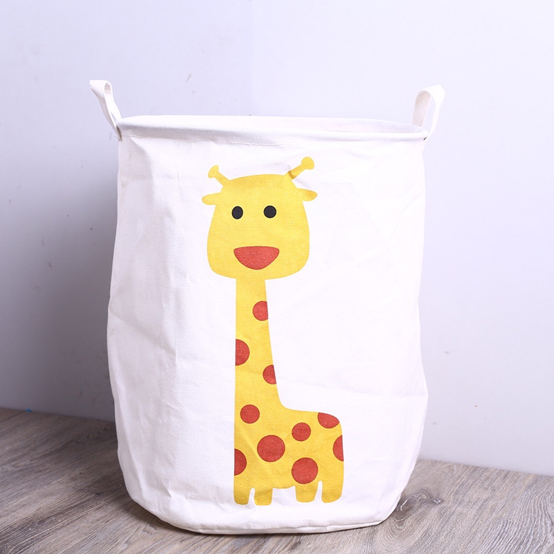 Large Fabric Cotton Linen Household Clothes Storage Basket Quilt Moving Doggy Bag Bundle Mouth Moisture-Proof Wardrobe Organizer Box Item Picture