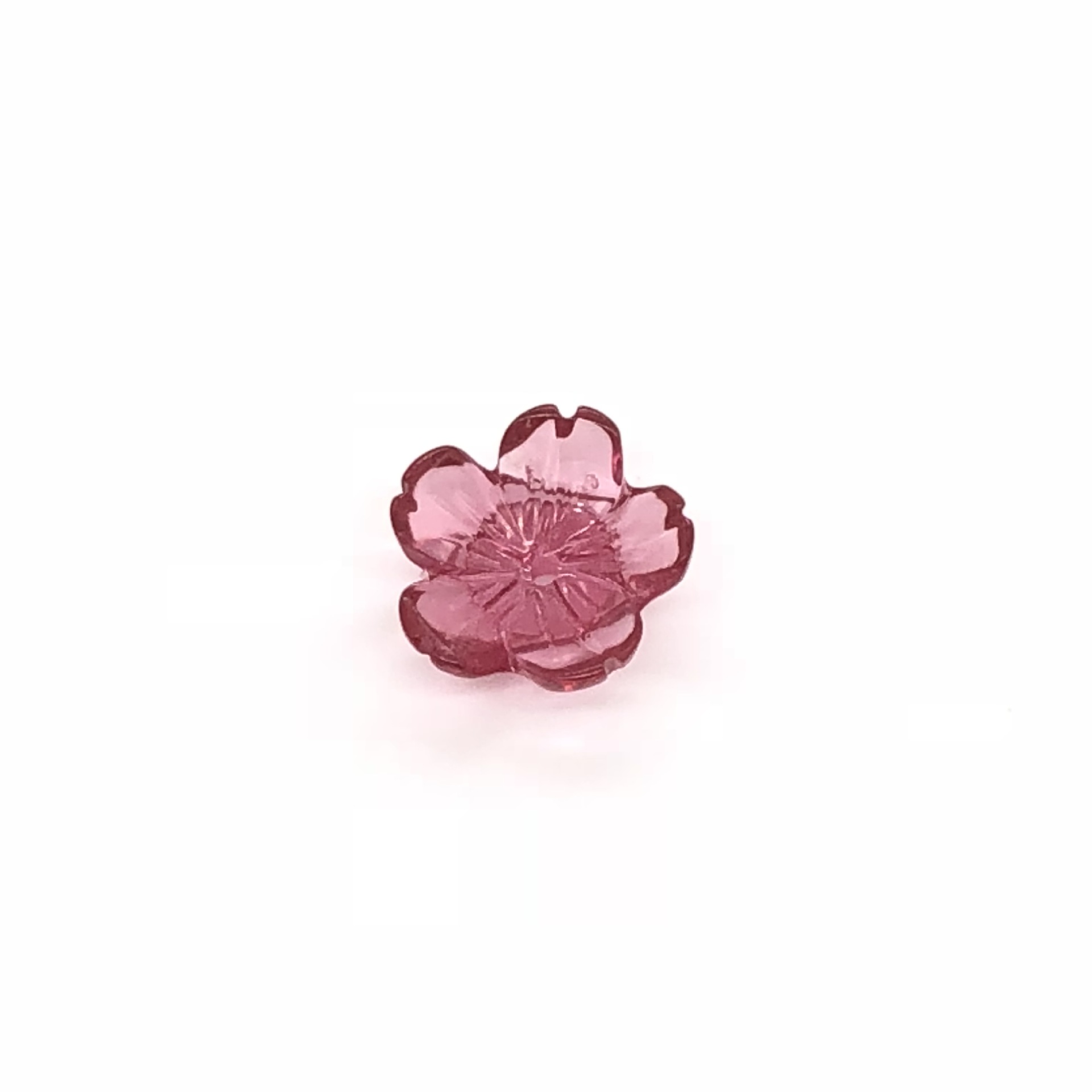 New five-petal resin flower imitation jade agate 10mm small bowl flower mid-hole ancient-style diy handcrafted hairpin and headwear material undefined