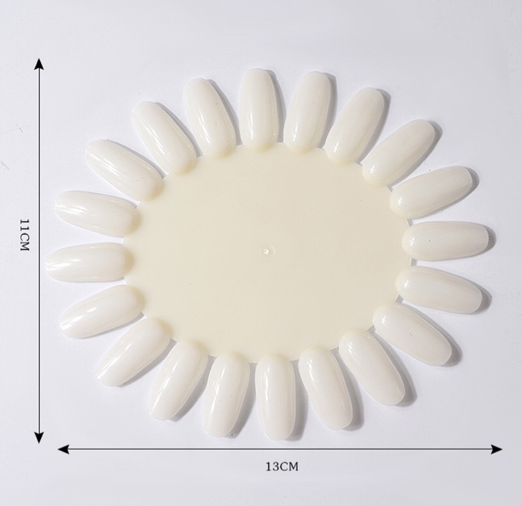 椭圆形甲油色卡，1包为10片装，价格是1包价格。产品图