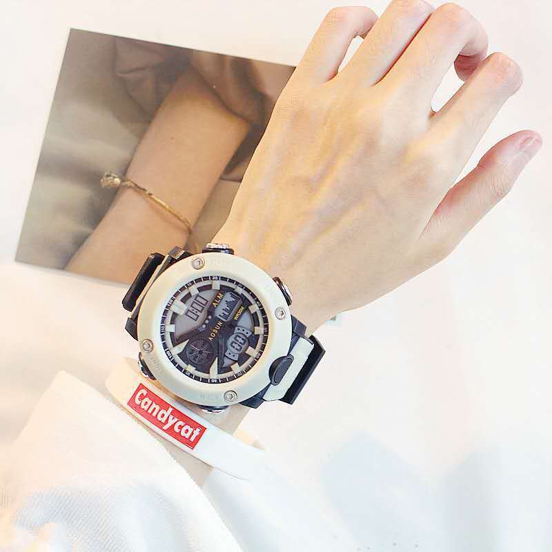 外贸爆款跨境男士学生户外运动防水双显多功能大表盘夜光电子手表详情图1