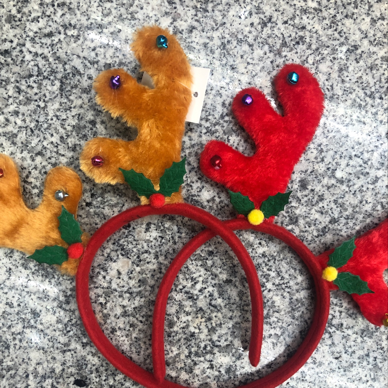 Christmas antler headband with bell Specification drawing