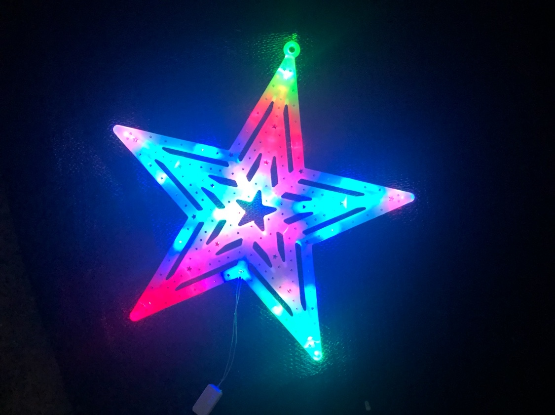 Plastic lighting fixtures for all, led five-pointed star festival pendants and decorative items