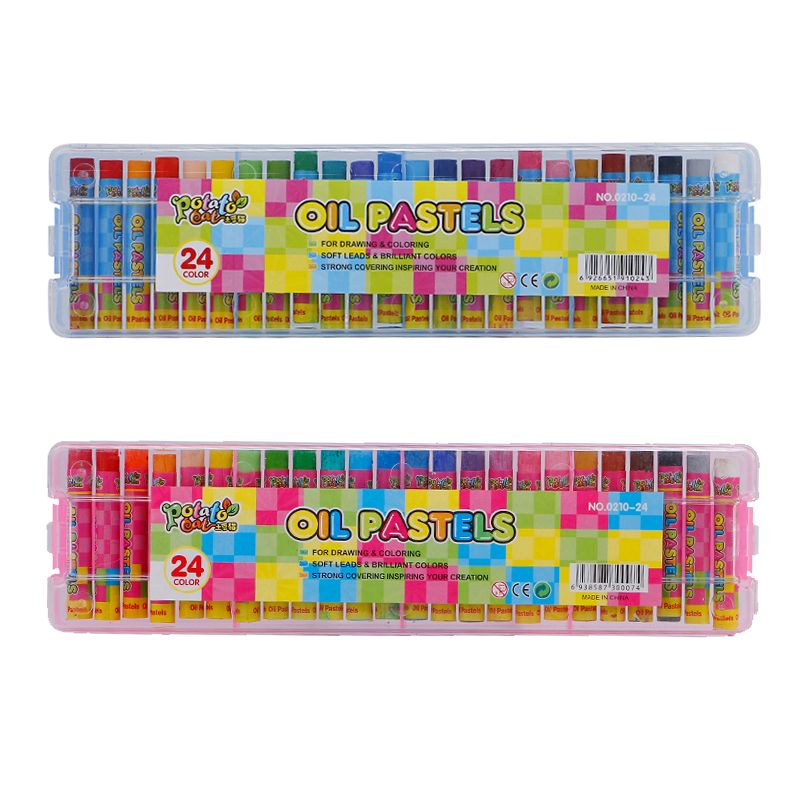 Potato Cat 24 color round oil stick children's painting color doodle pen family coloring pen washable crayons thumbnail