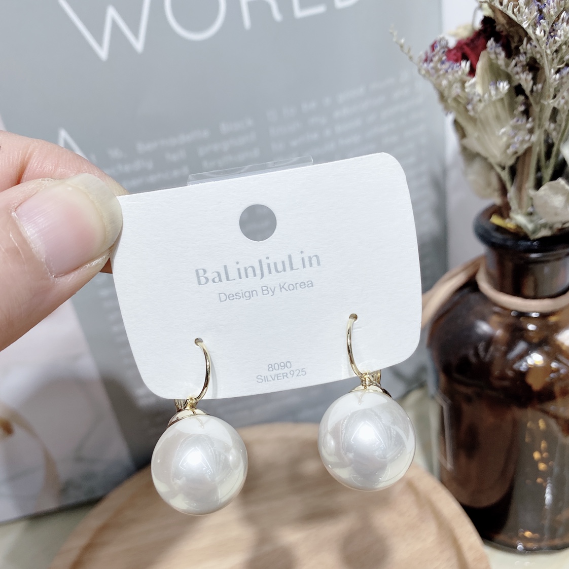 爆款珍珠耳钉
