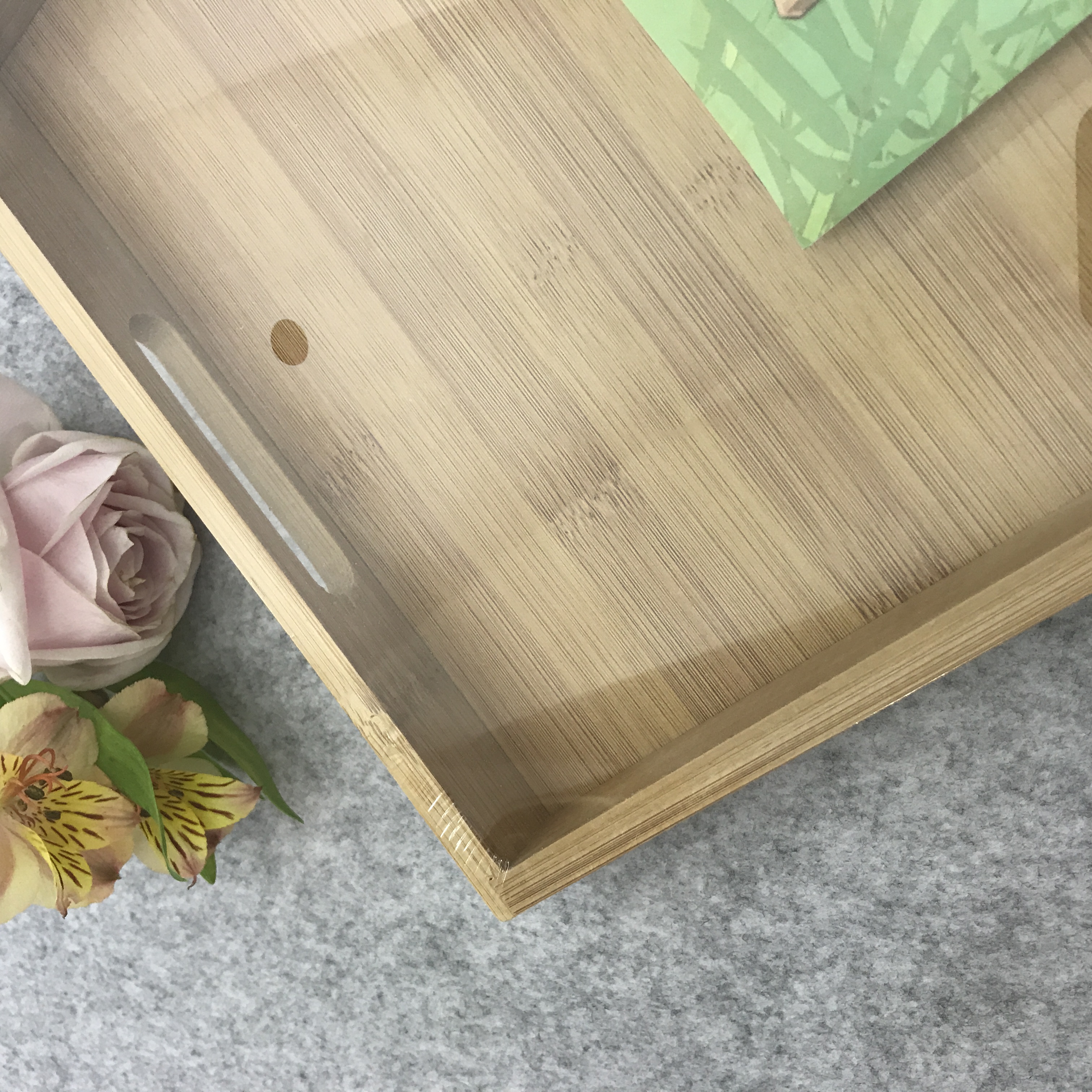 Yiwu Good Goods Natural and environmentally friendly bamboo pallets, special pallets for restaurants, hotels, fruit bars and bakeries, can be customized detail image 3