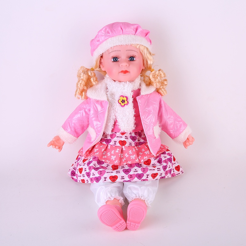 24寸仿真娃娃玩具婴花裙子粉色外套搪胶宝宝洋娃娃女孩童娃娃详情图1