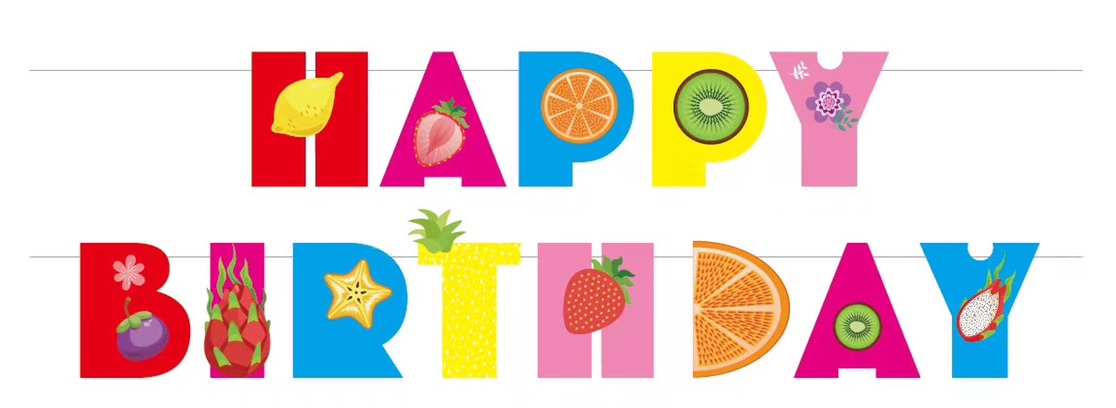 Happy birthday! Flag-raising birthday party decoration