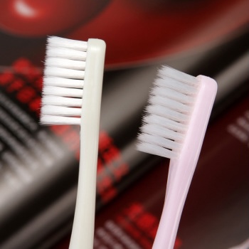 微商爆款 日式无印马卡龙10支装牙刷成人软毛小头牙刷厂家批发白底实物图