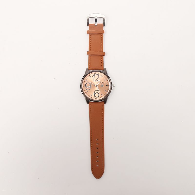 爆款时尚运动休闲男士带日历皮表带手表腕表石英表源头厂家直销55细节图