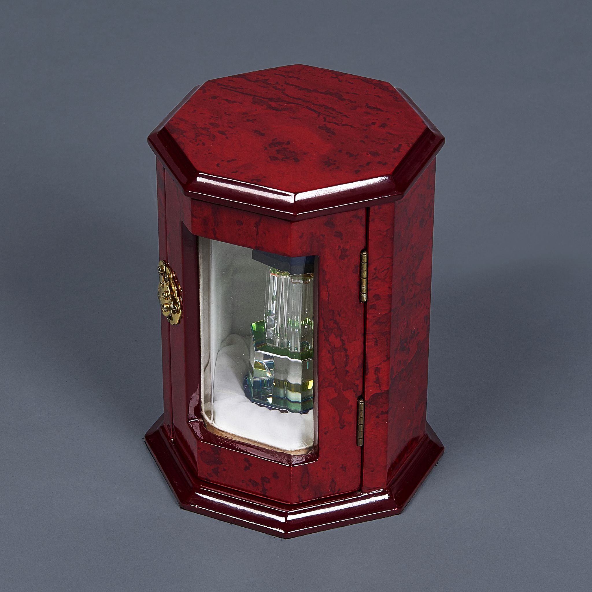 Window octagonal box perfume bottle wooden box set