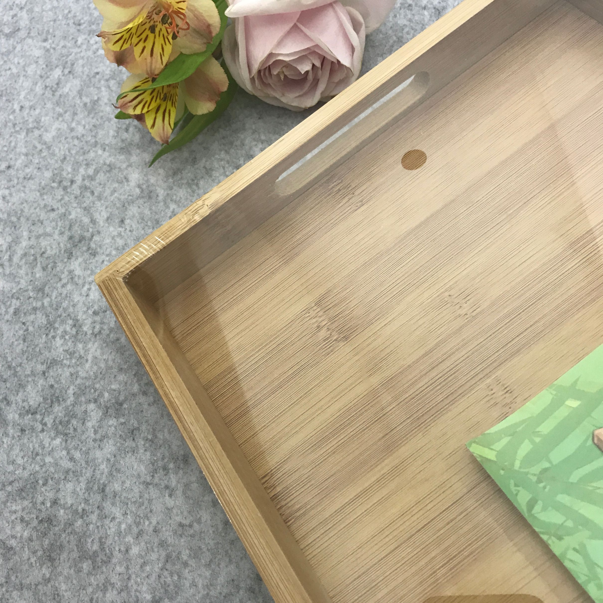 Yiwu Good Goods Natural and environmentally friendly bamboo pallets, special pallets for restaurants, hotels, fruit bars and bakeries, can be customized details Picture