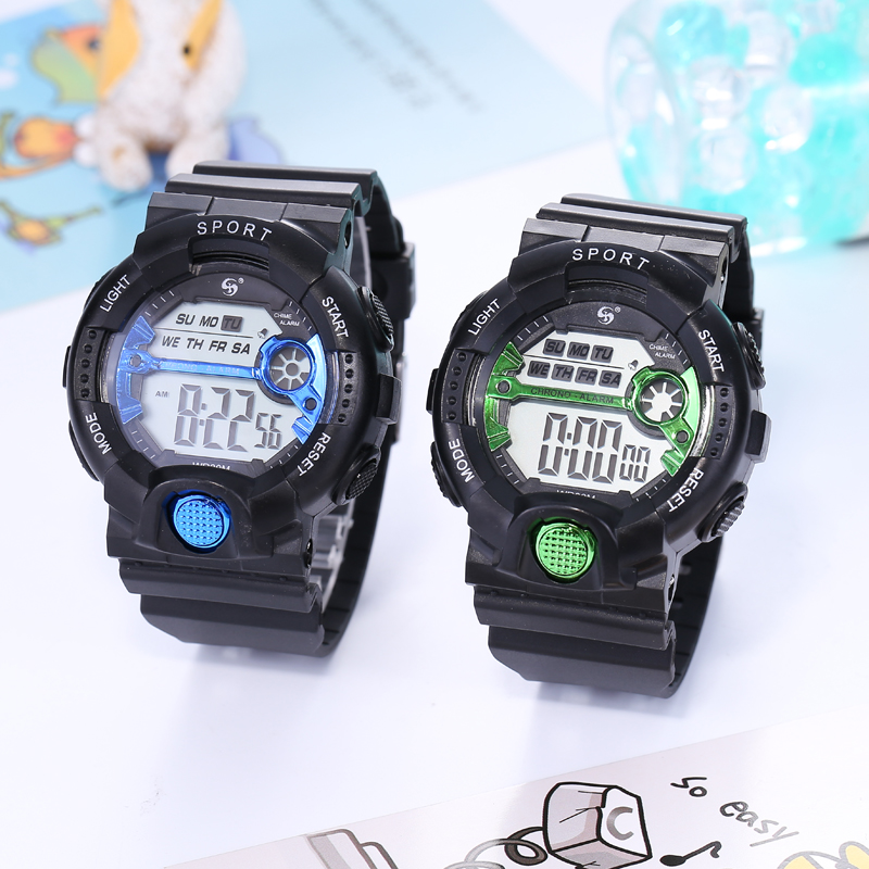 简约同款手表 女初中学生简约气质运动防水夜光ins风独角兽电子表详情6