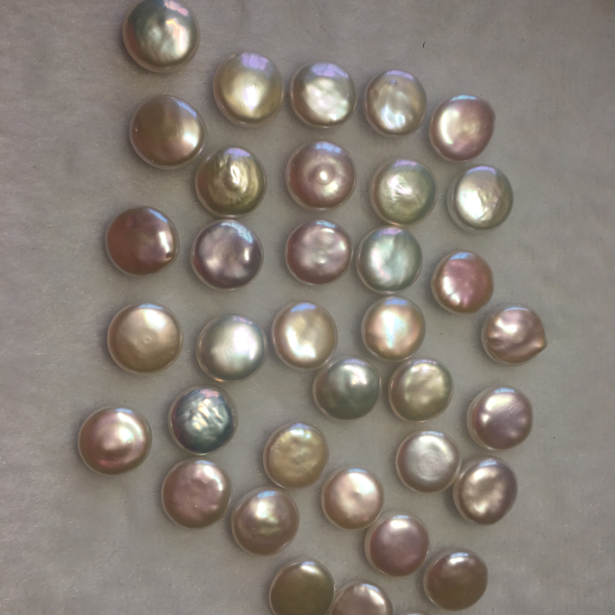 天然淡水珍珠精品耳饰项链吊坠搭配纽扣珠强光