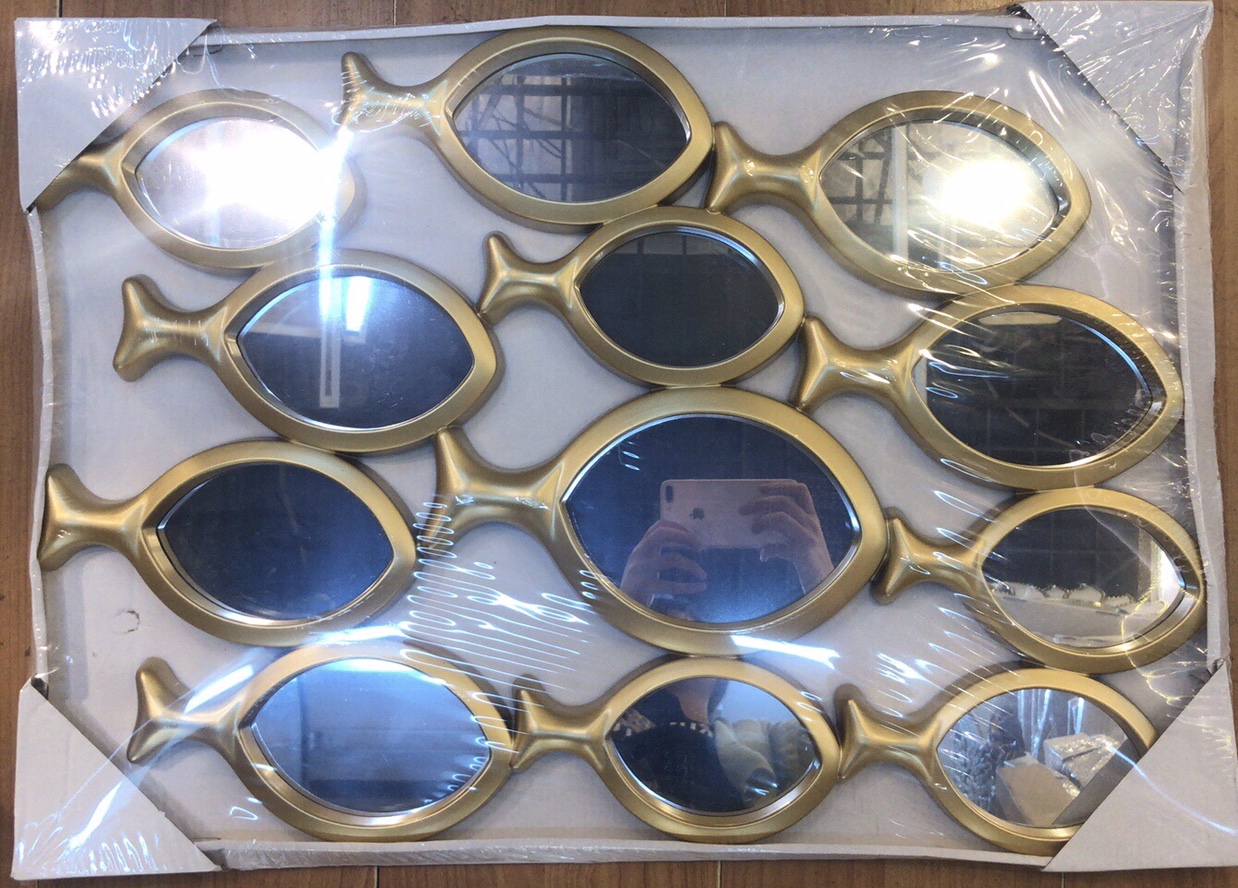 Plastic mirror wall decoration Plastic wall hanging mirror fish mirror thumbnail