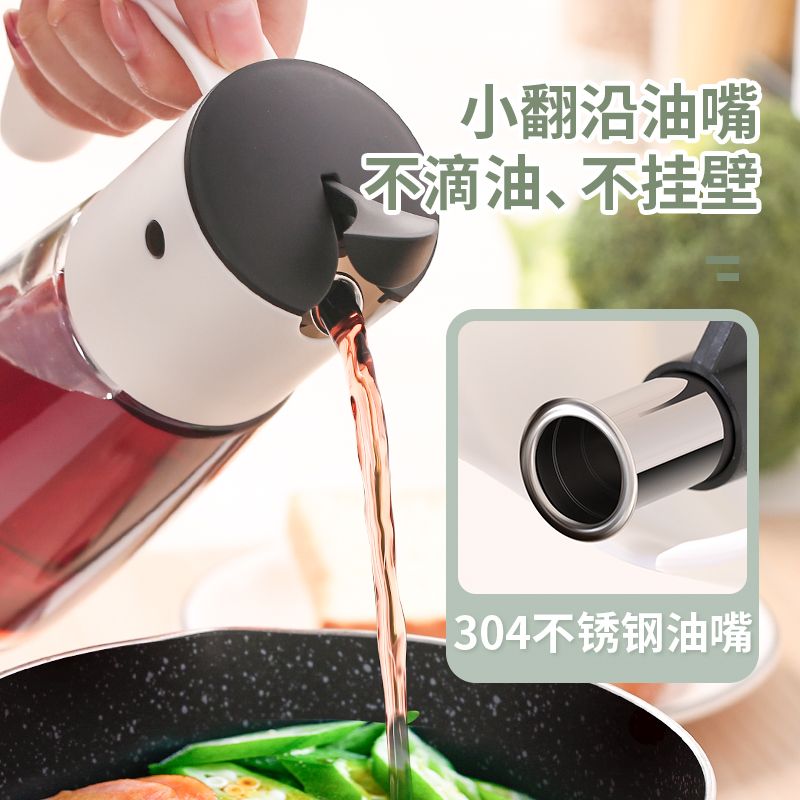 Automatic opening and closing high borosilicate glass leak-proof soy sauce bottle, vinegar pot, kitchen seasoning bottle high borosilicate glass Application Scenario