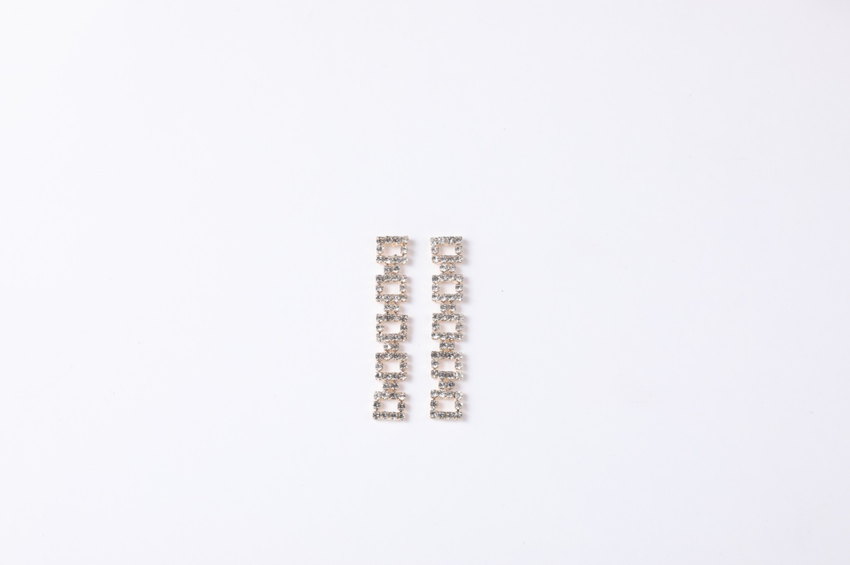 Korean-style earrings, earrings, claw chains, full diamonds, super shiny, simple accessories, elegant and stylish -62 details Picture