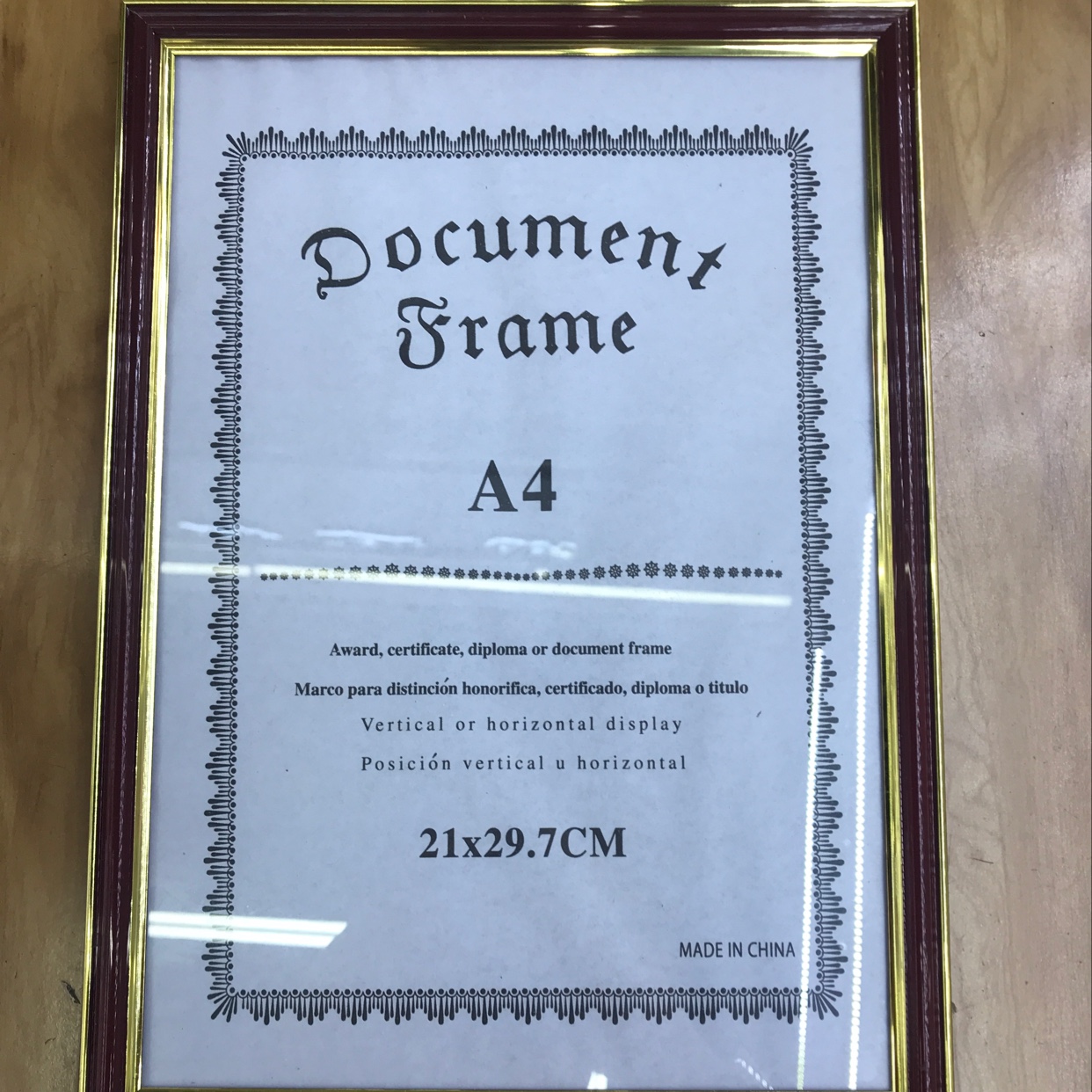 A4证件框 酒红色产品图