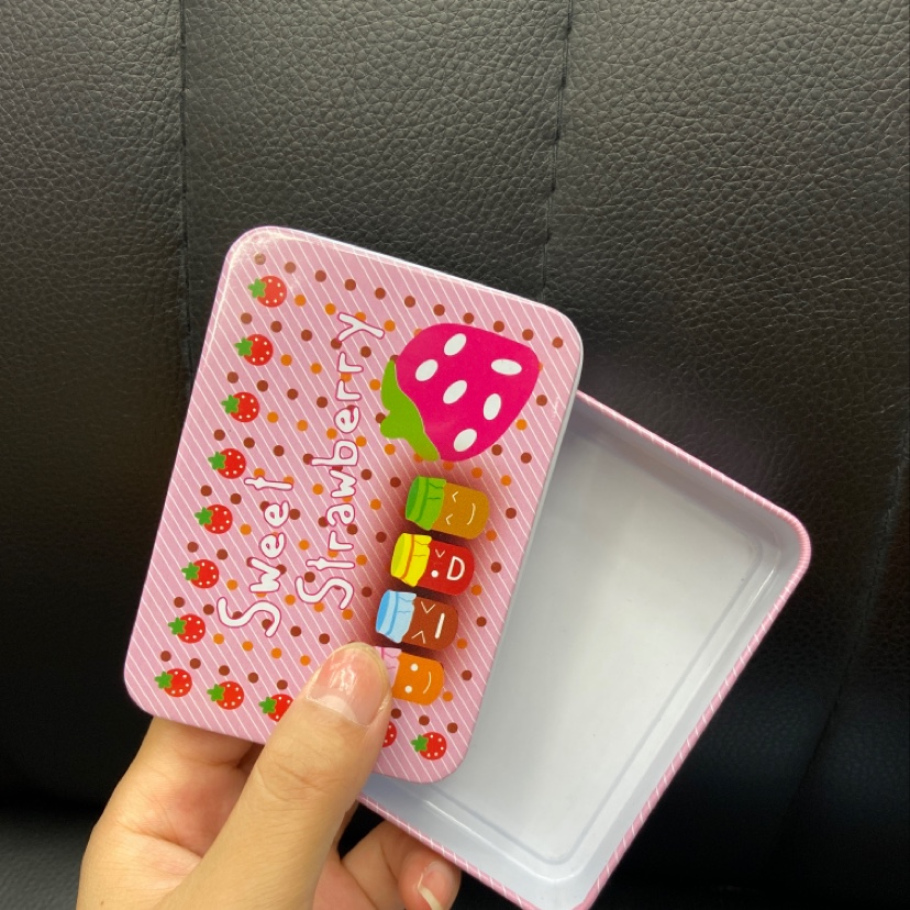 半岛铁盒马口铁收纳盒发卡卡贴明星片收纳盒细节图